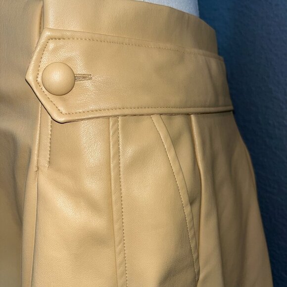 ANTHRO ANTHROPOLOGIE RYEGRASS REAL PECAN FAUX LEATHER FULL MIDI SKIRT. EUC  6 - Picture 4 of 12